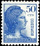 Spain 1938 Republic Alegory 50 CTS Blue Edifil 753. España 753. Uploaded by susofe